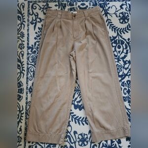 Beige wide leg high waisted pants sz large by Sonoma
